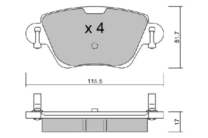 Дисковой тормозной механизм AISIN для JAGUAR X-TYPE Estate (X400) 2.0 D